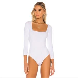 NWT Free People Truth or Square Bodysuit in White